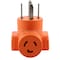 Ac Works Plug Adapter, L6-20R, 14-30P, L6-20P, 14-30P, 0 ft., Orange AD1430L620 - alternate 6